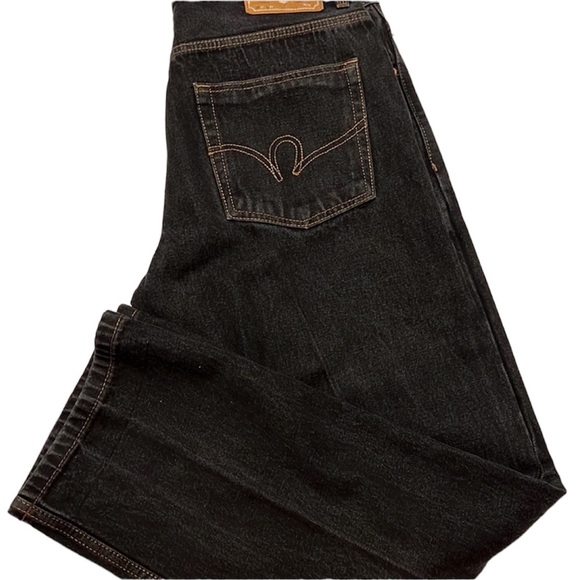 Mens Rocawear denim Company jeans Black with colored stitching W 38 L 34 - Picture 3 of 9